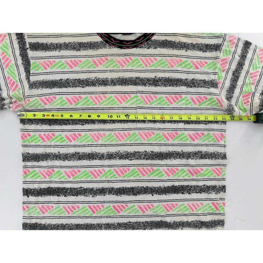 Vtg T Shirt Mens Size S/M Surf Hippie Boho Knit Skater Pacific Coastal Art 80’s - Picture 2 of 12